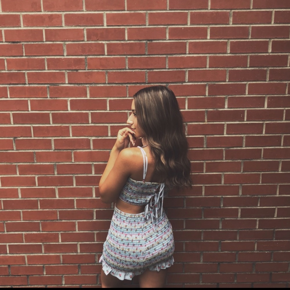 two piece (tank top and skirt)